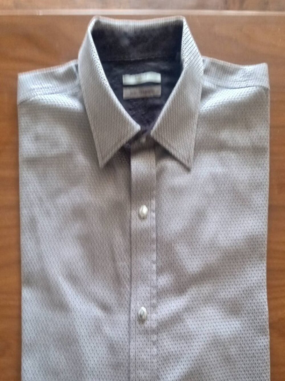 Johnston & Murphy Shirt Mens XL Slim Fit Diamond Stripe Pearl Snap L/S